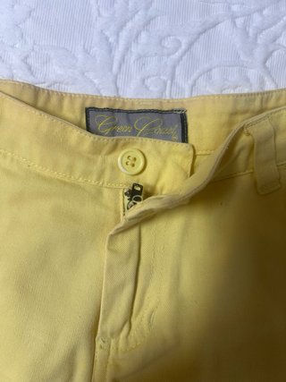 Shorts amarillos verano T.36 100% algodón