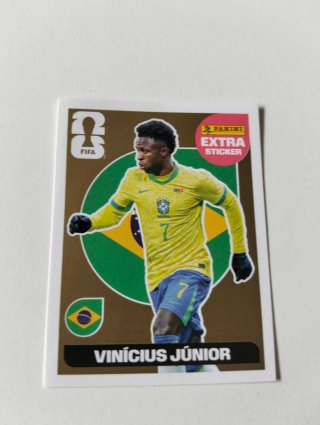 Cromo Vinicius Jr. Extra Sticker Oro Mundial 2026