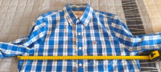 Camisa Hollister Cuadros Azul Talla XL