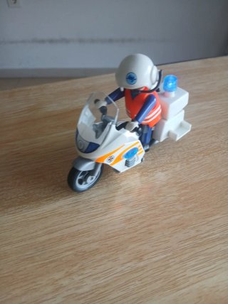 Moto Playmobil con luces