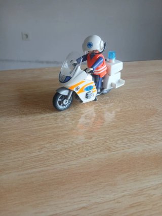 Moto Playmobil con luces
