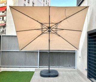 Sombrilla/Parasol jardín con pie y funda incluidos