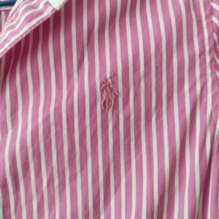 Vestido Polo Ralph Lauren Rayas Rosa Talla 12