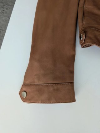 Cazadora Piel Massimo Dutti Marrón