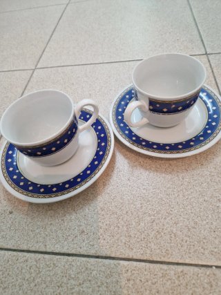 Conjunto 6 tazas de porcelana
