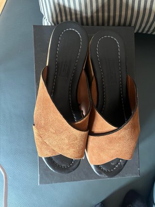 Sandalias Marrones Cuña Talla 36