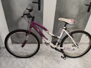 Bicicleta de Montaña Morada y Blanca