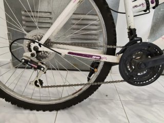Bicicleta de Montaña Morada y Blanca