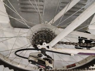 Bicicleta de Montaña Morada y Blanca