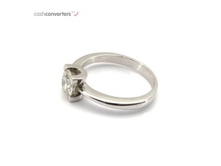 sortija oro 18k con piedra con diamante
