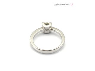 sortija oro 18k con piedra con diamante