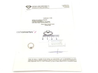 sortija oro 18k con piedra con diamante