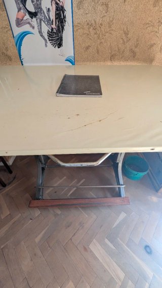 Tavolo da Disegno Industriale Vintage OLDOR