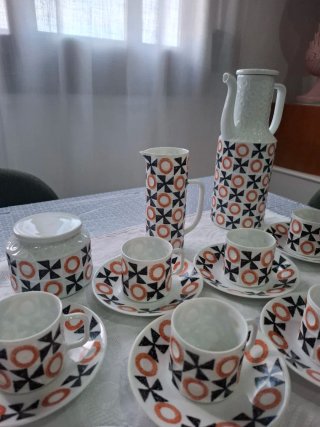 Set caffè vintage Castro (Sargadelos) in porcellana