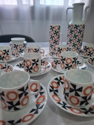 Set caffè vintage Castro (Sargadelos) in porcellana