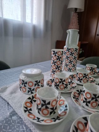 Set caffè vintage Castro (Sargadelos) in porcellana