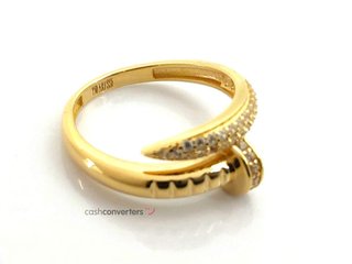 sortija oro 18k con piedra con circonita