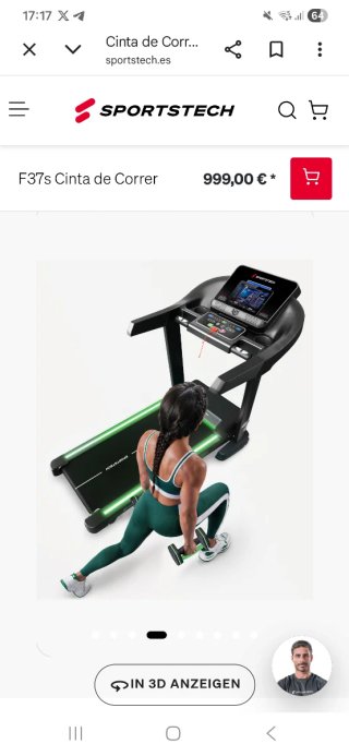 Cinta de correr Sportstech F37s