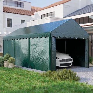 Tenda da garage Carport 3 x 6 m con 2 porte avvolg