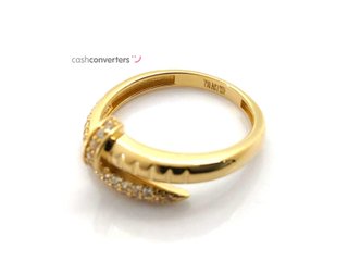 sortija oro 18k con piedra con circonita t. 16 (17,84 mm)