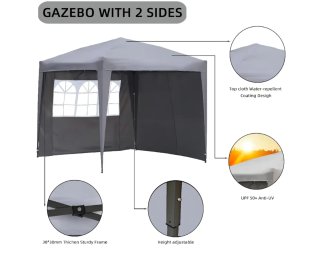 Carpa Plegable 2.5x2.5m con 2 Paredes