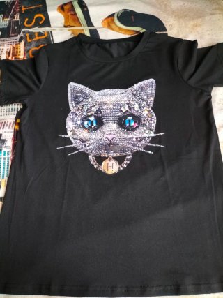 Camiseta negra de mujer