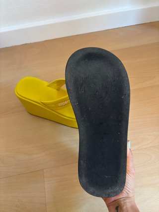 Sandalias plataforma Coperni amarillas