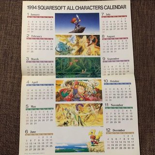 Calendario Final Fantasy Square Enix Super Famicom