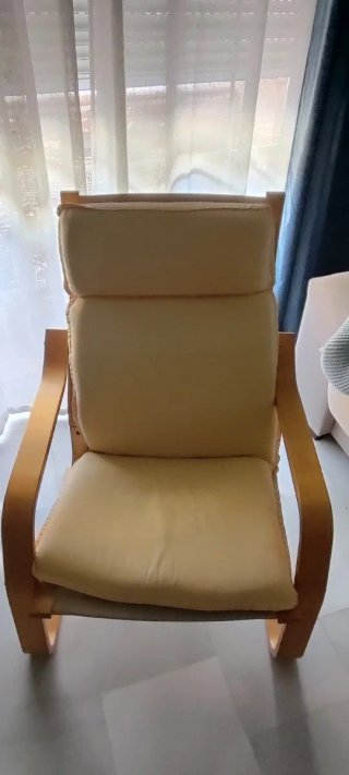 Hamaca/sillón Ikea madera beige