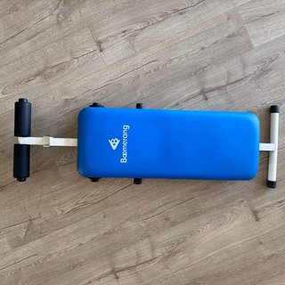 Banco Abdominales Boomerang Azul