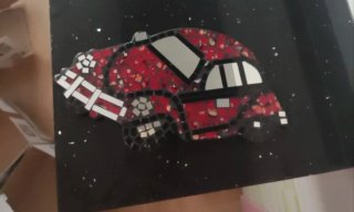 Decoración Coche Mosaico Pared