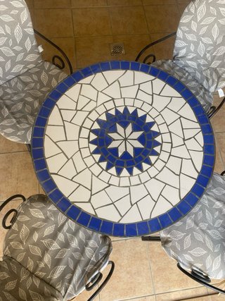 Mesa y 4 Sillas de Jardín Mosaico