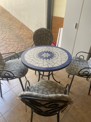 Mesa y 4 Sillas de Jardín Mosaico