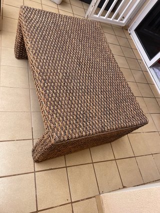 Mesa de centro fibras naturales estilo Indonesia