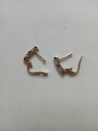 Pendientes Oro 18k con Zafiros y Circonitas
