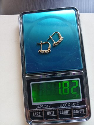 Pendientes Oro 18k con Zafiros y Circonitas