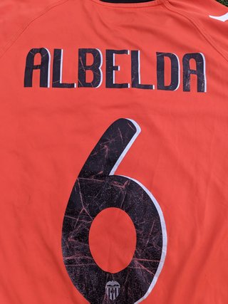 Camiseta Valencia CF 2009/10 Albelda #6 Kappa