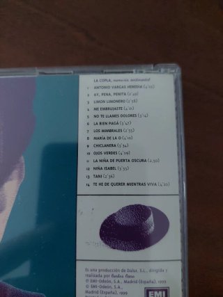 CD Carlos Cano - La Copla, memoria sentimental