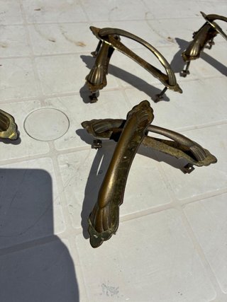 Maniglie Ottone Vintage - Set 5 Pezzi