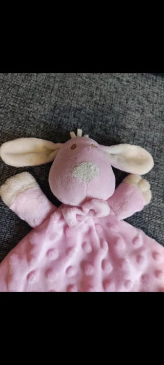 Dudú peluche rosa bebé