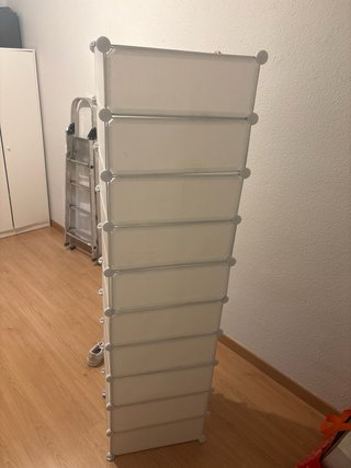 Zapatero modular blanco 10 cubos