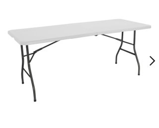 Mesa Plegable Resina Blanca 180x70x74 cm