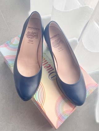 Zapatos Wonders Talla 37 Azul Marino Tienen 1 uso