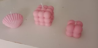 Velas de soja aromáticas rosas