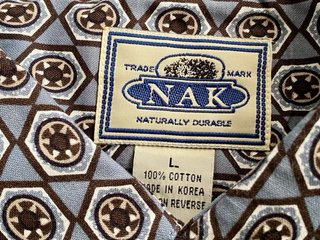 Camisa NAK Naturally Durable Talla L Vintage
