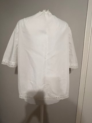 Blusa vintage encaje blanco talla única
