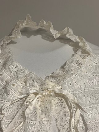 Blusa vintage encaje blanco talla única