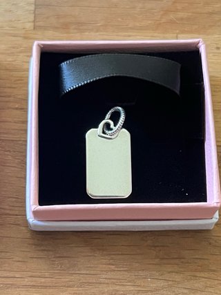 Colgante Pandora Etiqueta Grabable Plata