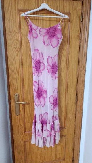 Vestido largo floral espalda descubierta