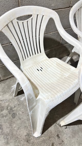 5 Sillas de Terraza Blancas